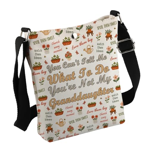 Sac à bandoulière amusant pour grand-mère avec message humoristique de petits-enfants