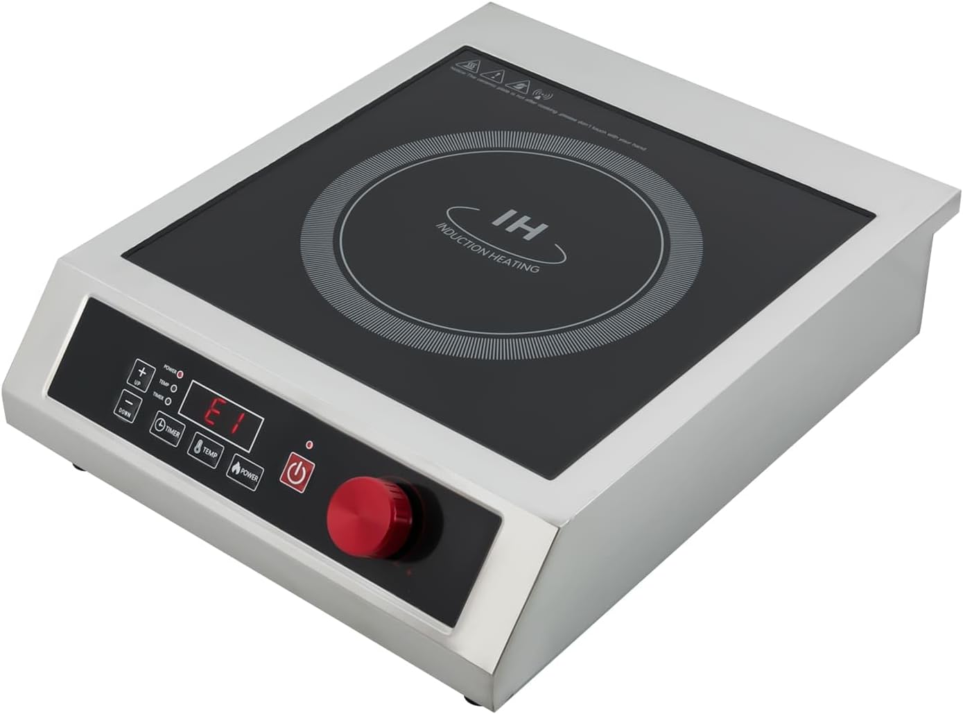 3500W Commercial Induction Cooktop, Professional Portable Induction Cooktop with LED Digital Display, Portable Countertop Burner with 10-Speed Temperature/Power Adjustable