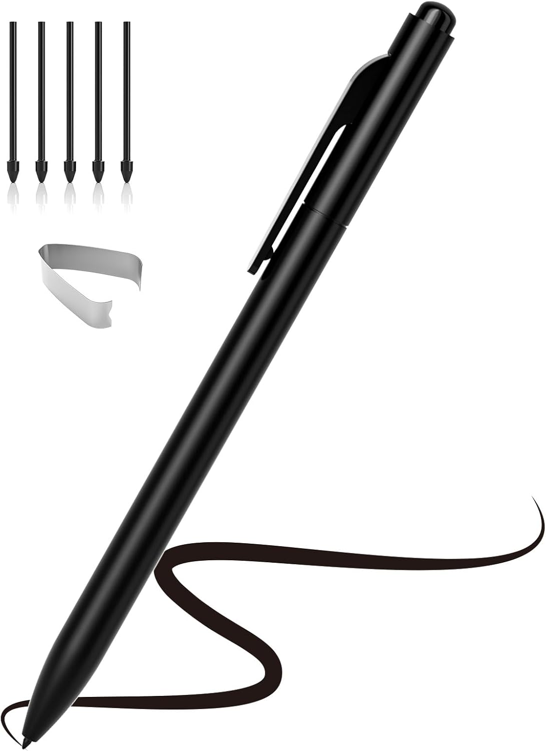 EMR Stylus Compatible with Remarkable 2, Replacement Digital Pen with Eraser, 4096 Pressure Levels, Palm Rejection, Tilt Support, for Remarkable/Samsung/Wacom/Onyx EMR Devices-with 5 Pen Tips