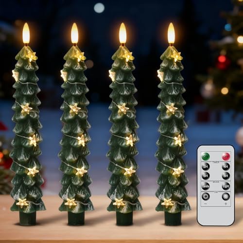 Bougies coniques sans flamme boîte cadeau pour illuminer le Noël de vos proches avec mèche 3D