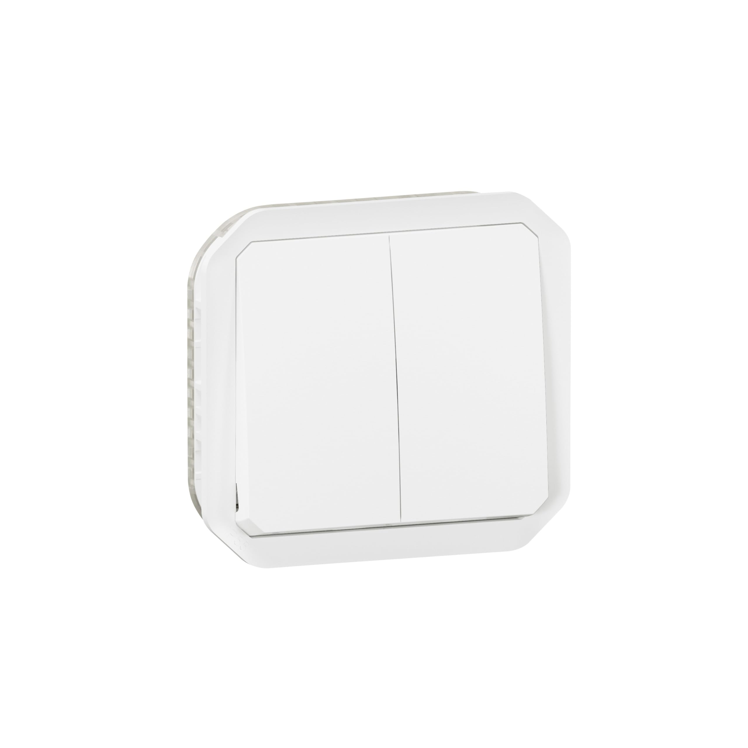 Legrand - Double switch or switch 10A - Plexo - Waterproof IP55 - Composable lighting control to install with box or frame - White - 069625LE