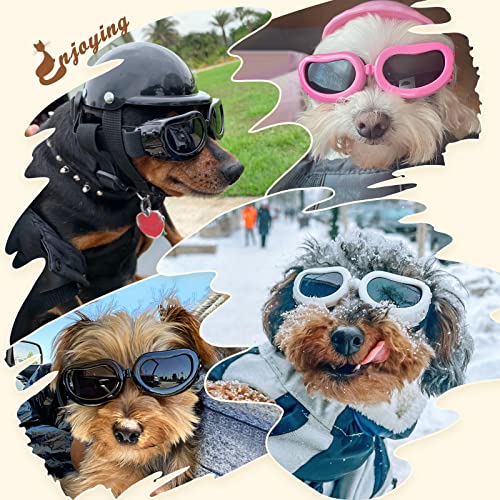 Enjoying Dog Sunglasses Small Breed Anti-Ultraviolet Dogs Goggles Eye Wear Windproof Anti-Fog Pet Glasses For Doggy About Over 5 Lbs, Pink #TOP7