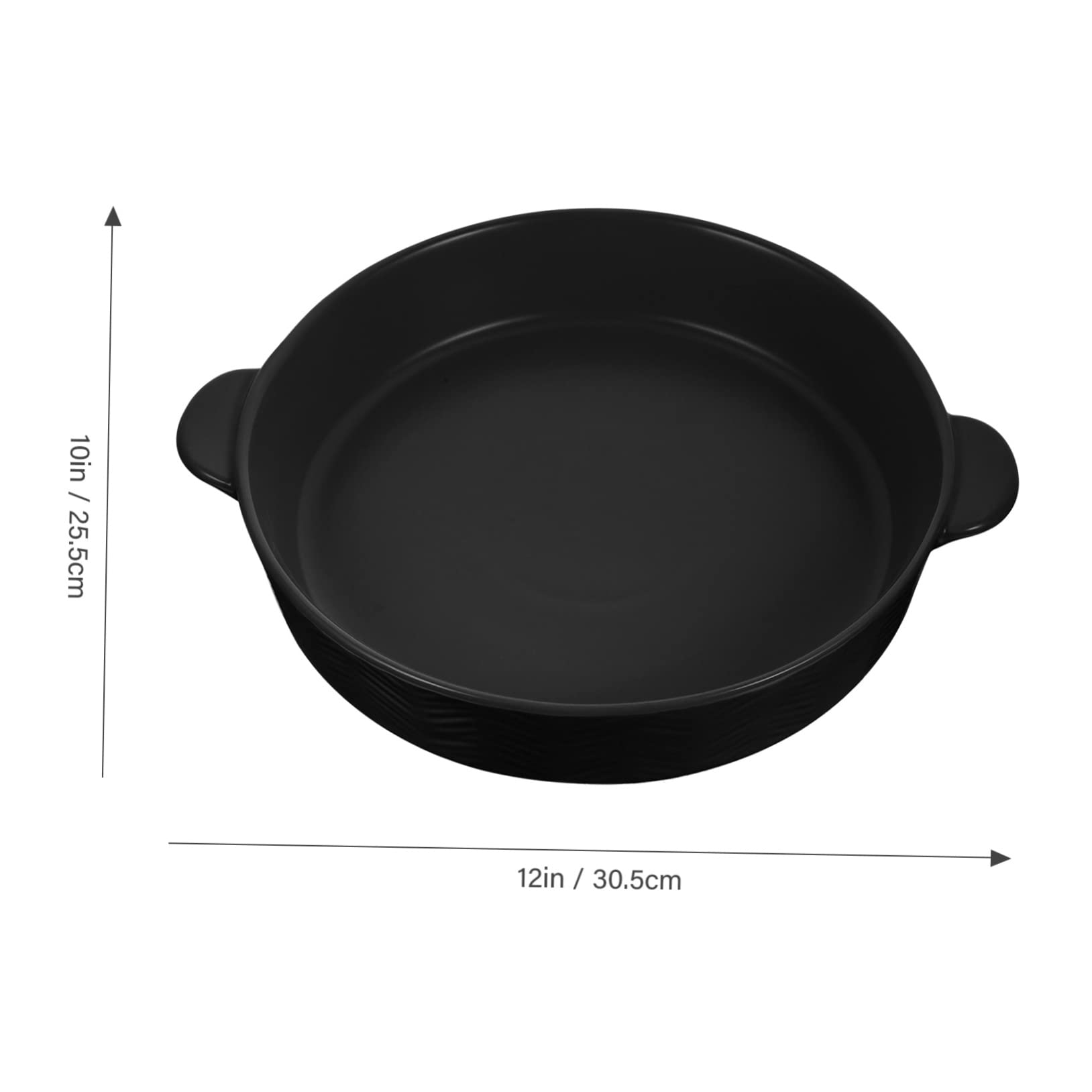 SHOWERORO Podwójna Rączka Ceramiczna Forma Do Pieczenia Okrągłe Naczynie Kuchenne Do Lasagne i Ciast Odporne Wysoką Temperaturę Ładny Design Do Użytku Domowego