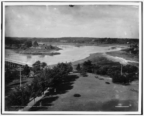 HistoricalFindings Photo: Looking west,Hotel Wentworth,Resorts,Rivers,New Castle,New Hampshire,NH,1905
