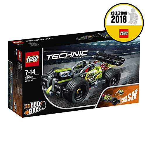 Lego 42072 Technic Whack Racing Car Toy With Powerful Pull-Back Motor, High-Speed Action Vehicles Building Set #TOP1