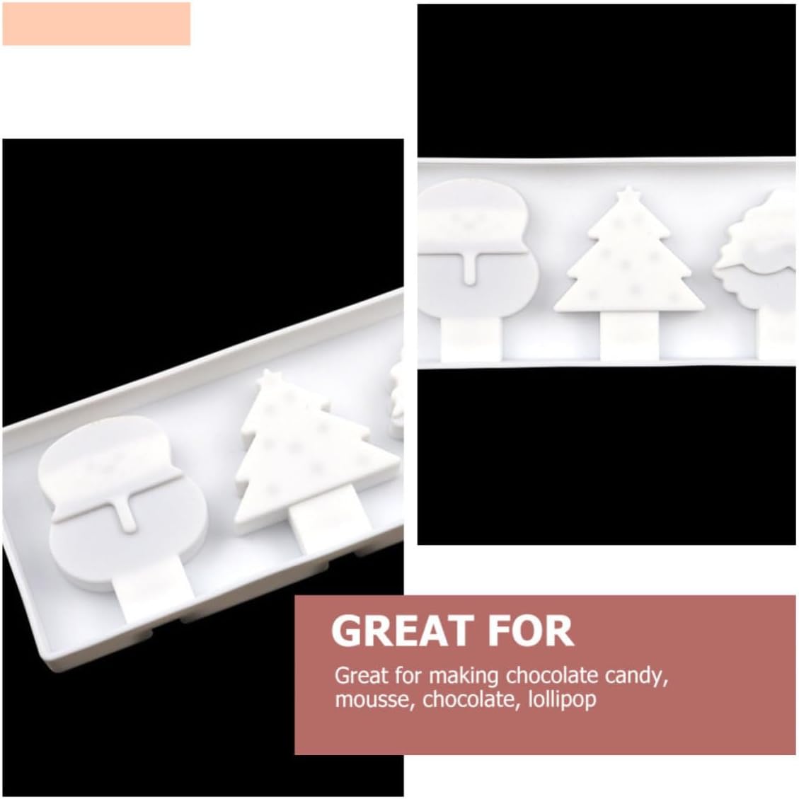 Christmas Xmas Silicone Ice Pop Mold for Yogurt Jelly Making