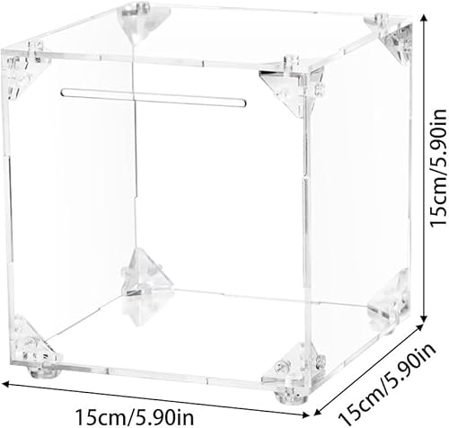 Miniatura 6 de Alcancía transparente, alcancía no se puede abrir para adultos y niños, alcancía de acrílico, caja de ahorro de monedas, hucha de dinero, caja de