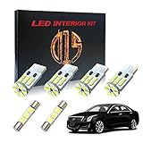 D15 Lighting LED Interior Light Kit for Cadillac ATS 2013–2019 6000k White Map Dome Visor Trunk Footwell License Plate Bulbs (16 Pieces)