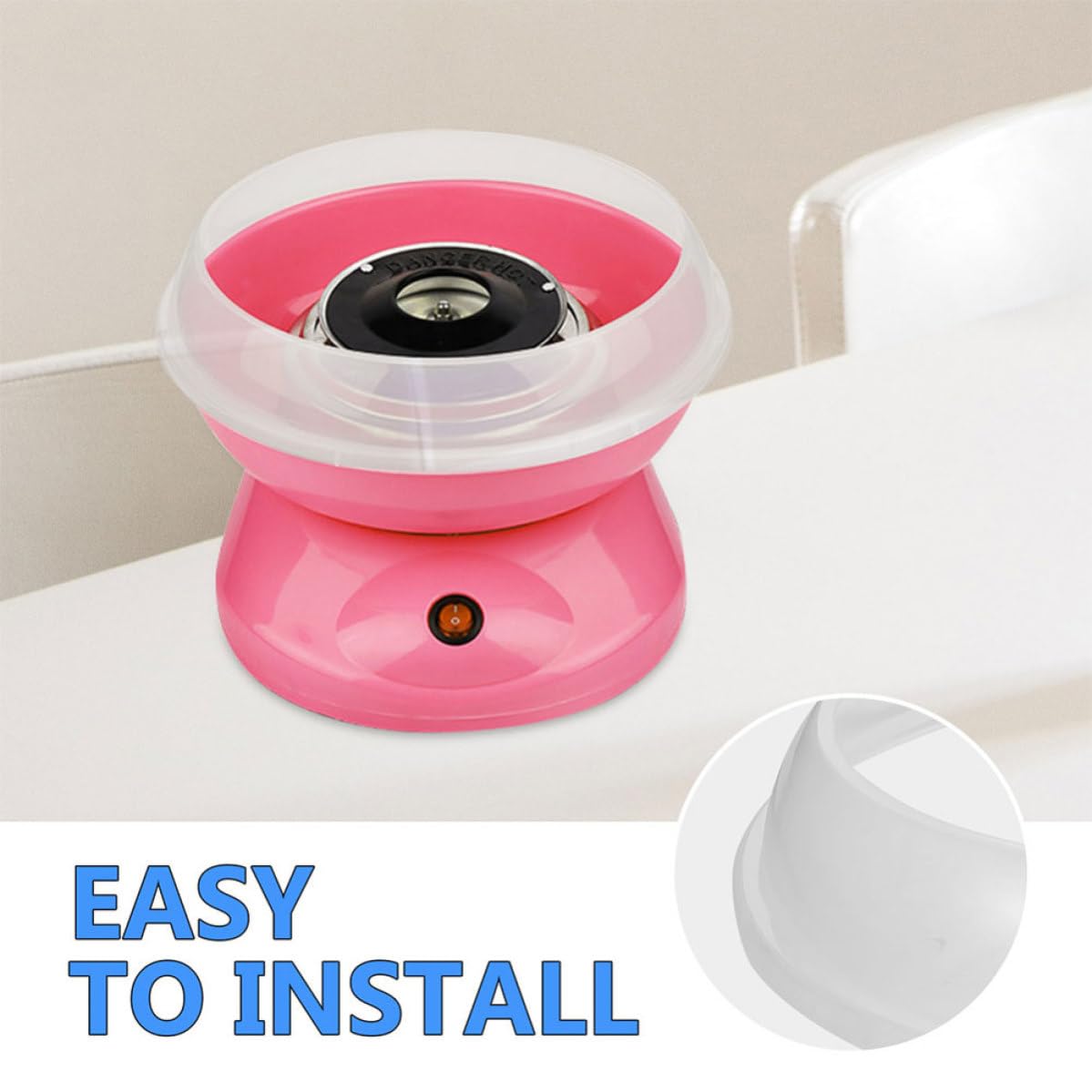 4pcs Cotton Candy Maker Plastic Covers, Easy to Maintain and Safe to Use, White Edge Guards for Cotton Candy Machine Parts, for Home and Use