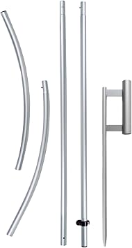 Swooper Flag Pole Kit with Ground Spike, 11 FT Feather Flag Pole Kit for 8 FT Swooper Flags, Outdoor Banner Hardware for Business, Events, and Advertising