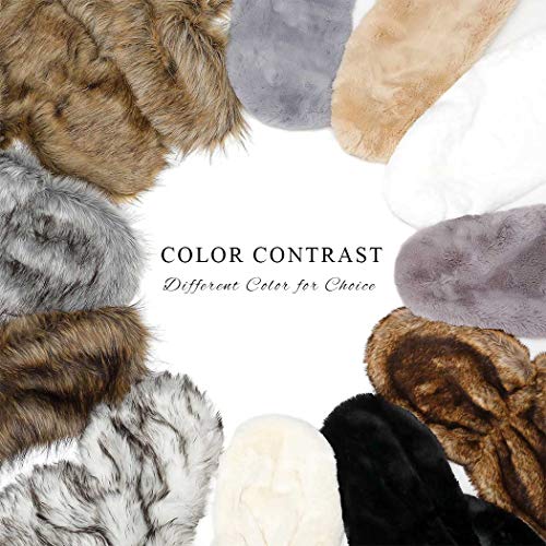 TWINKLEDE Faux Fur Shawl Stole Scarfs Wedding Winter Fur Shawls and Wraps for Bridal4