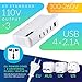 Odoga Voltage Converter 220V to 110V Travel Adapter with 4 USB Ports 3 AC Outlets and UK/Europe/AUS International Travel Plugs for More Than 150 Countries