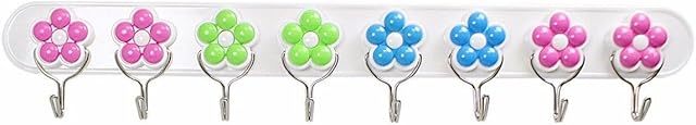 HK Home Children's Bedroom 8 Flower Wall Hooks
