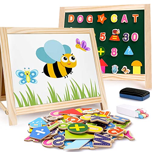 Kinder Tischstaffelei Aus Holz – Mit Whiteboard, Tafel & Magneten, Für Kreatives Malen & Lernen (ab 3 Jahren)