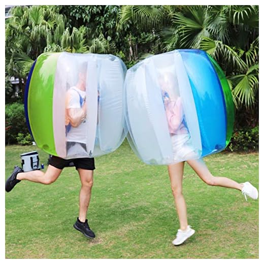 Two Bumper Balls Inflatable Bumper Ball Soccer Ball Dia Giant Human Hamster Knocker Ball 1.5M/5ft Body Zorb Ball for Adults & Teens Outdoor Team Gaming Play