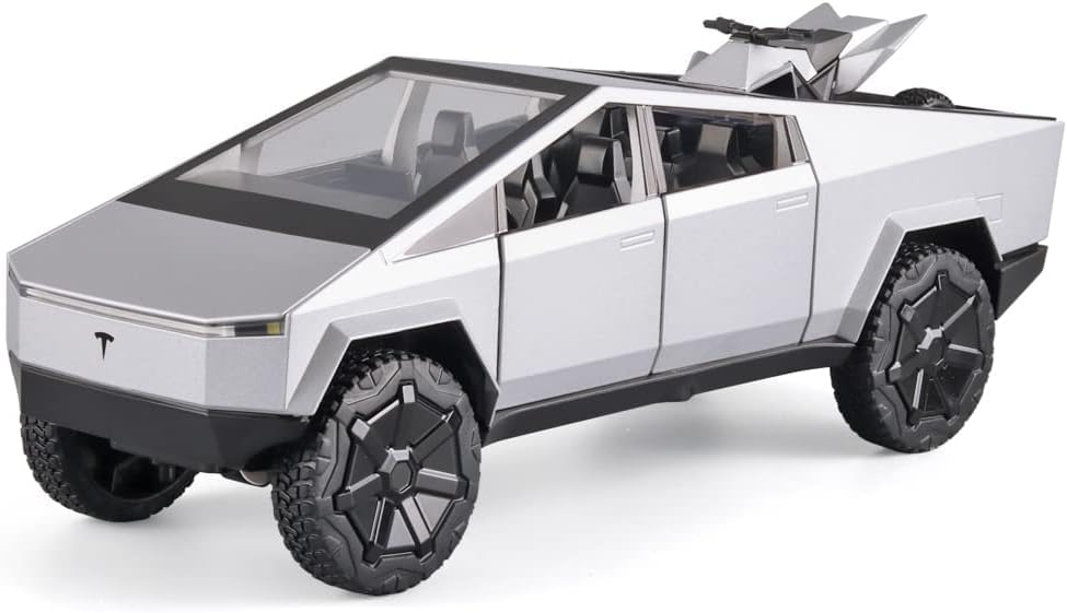PLUSPOINT Diecast Toy Car Tesla Cyber Truck 1/24 Scale Model,Pull Back Vehicles Alloy Simulation Supercar with Lights and Sound Also for Car Dashboard,Kids,Adult (B0CG24R3NG) Amazon Price History, Amazon Price Tracker