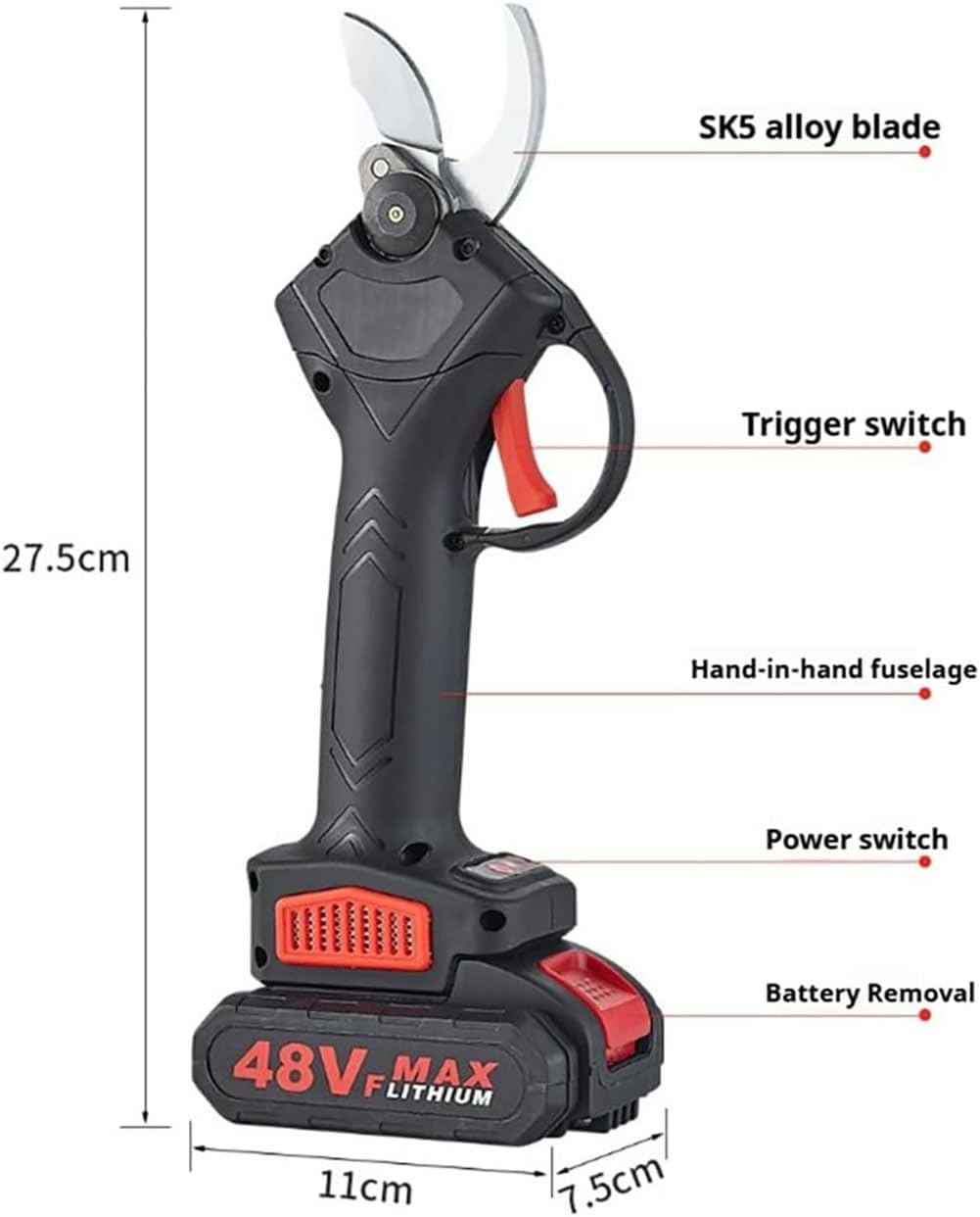 Wood Ranger Power Shears, Sk5 Blade Tree Trimmer, Cordless, Branch Cutter For Gardening Tree Branch, Fruit Trees, Through Every Cut. (1*set+2*battery)
