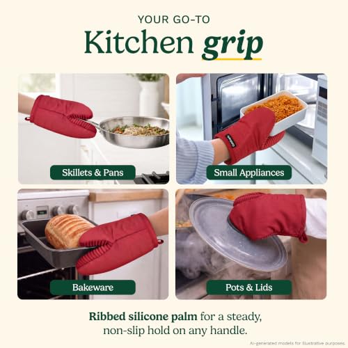 Cuisinart Mini Oven Mitts, 2-Pack 5"x8.5", Heat Resistant 500F by Best Brands - Used condition - Image 5