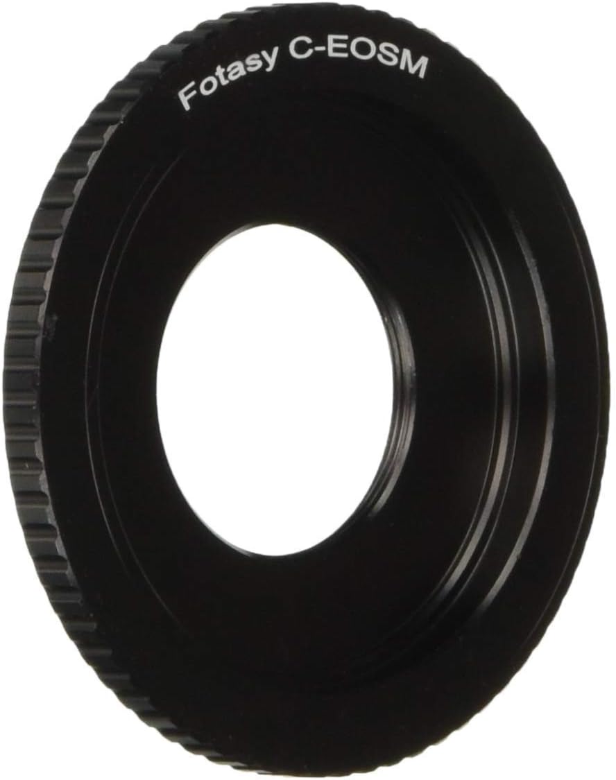 16mm C Mount Lens to Canon EF-M Mount Adapter, C Mount EFM, C Mount EOS M Adapter, fits 16mm Cine Movie C-Mount Lens & Canon EF M Mirrorless Cameras M1 M2 M3 M5 M6 M6 Mark II M10 M50 M100 M200
