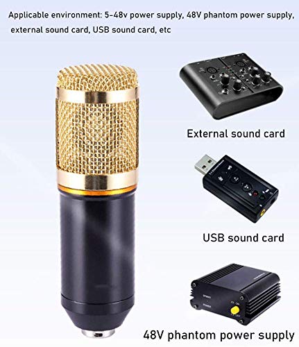 ROM Home Studio Cardioid Kondensator Mikrofon Kit, Live Soundkarte Mikrofon Set Kondensator Mikrofon Anker Computer… – Bild 6