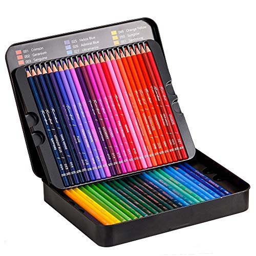 72 Premium Colored Pencils for Adult Coloring,Artist Soft Series Lead Cores with Vibrant Colors,Professional Oil Based Colored Pencils,Coloring Pencils for Adults and Kids,Drawing Pencils,Art Pencils