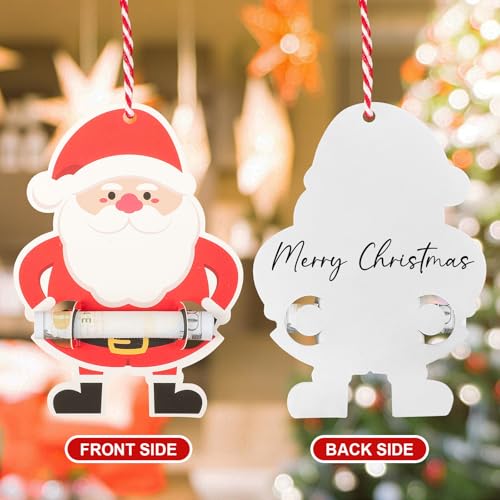 24 peças de porta-dinheiro de Natal para dinheiro, enfeites de cartão de dinheiro, ideia de presente