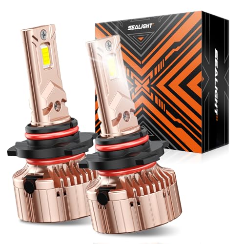 Image of SEALIGHT 9012 LED Bulb, 84,000LM 1200% Super Brightness 9012 Bulb, 6000K Cool White Light Bulb with 25,000RPM Cooling Fan, 80K+ Hours Extended Lifespan with IP68 Waterproof, Plug and Play, Pack of 4