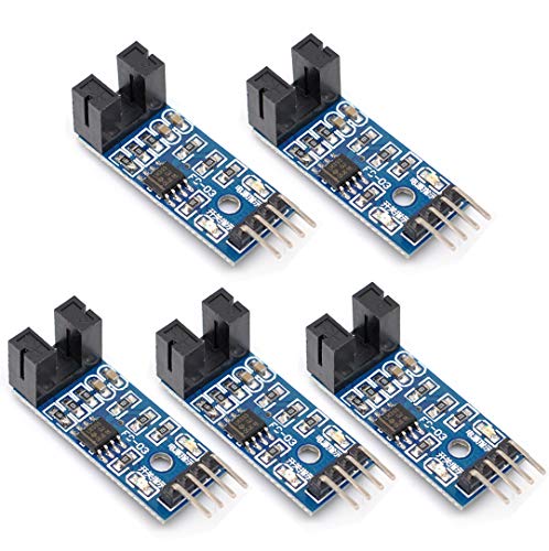 Oiyagai 5 Stück LM393 Chip Motor Messkomparator Geschwindigkeitssensor Modul Slot Typ IR Optokoppler für MCU Arduino Cover