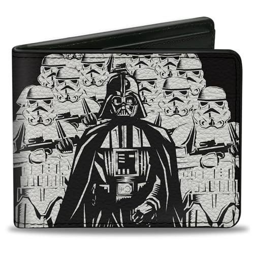 Buckle-Down Star Wars Wallet Bifold Star Wars Darth Vader Stormtroopers Join the Dark Side Black Vegan Leather