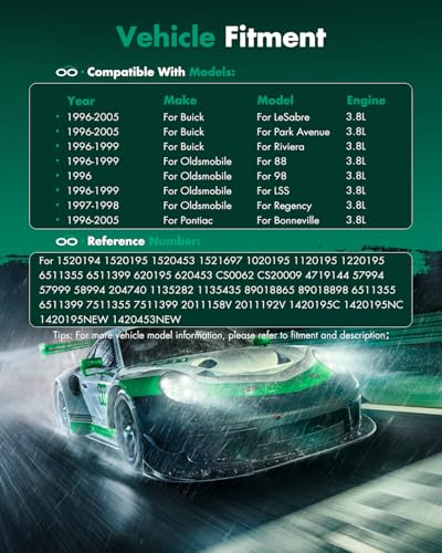 Image of SCITOO AC Compressor for Buick for LeSabre 3.8L 1996-2005 | Fast Cooling, Ultra Low Noise (≤72 dB) Air Conditioner Compressor for Summer, with Clutch, 1520194 1520195 1520453 1521697