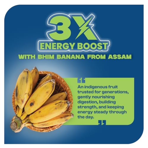 Image of ProToGrow Ready to Eat Oats with Bhim Banana & Real Cranberries | 1kg Family Pack Resealable Pouch | High Dietary Fibre & Protein Rich | No Refined Sugar | Gluten Free | Healthy Breakfast for All Ages