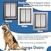 Plexidor Performance Door Mount Pet Doors - with Lock and Key - Energy Efficient Two Panel - White
