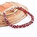 Raw Red Garnet Bracelets For Women Gemstone Natural Rough Crystals Jewelry -Chakra Healing Stones Crystals January Birthstone - 925 Sterling Silver Chain 8 inch