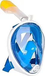 Máscara de Mergulho Profissional c/Snorkel e Suporte GoPro – Visão Panorâmica (180°) e Lente Antiembaçante – Kit para Mergulho, Natação e Snorkeling