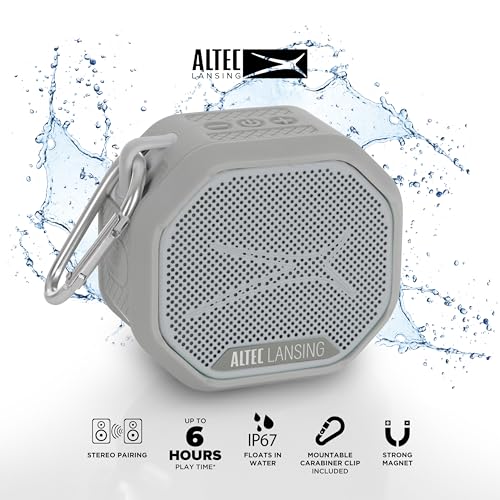 Image of Altec Lansing HYDRATREK Magnetic Bluetooth Speaker, Waterproof IP67, Portable Speaker, True Wireless Pairing, USB-C Quick Charge, 3.7V 400mAh Battery, Voice Assistant, Perfect for Any Adventure
