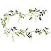 Meiliy Artificial Flower Silk Wisteria Flower Ivy Vine Green Leaf Hanging Vine Garland for Wedding Party Home Garden Wall Decoration, White