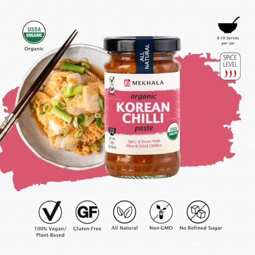 Mekhala Organic Korean Chili Cooking Paste, Condiment, Stir Fry. VEGAN. GLUTEN-FREE. Versatile. HOT (3.53oz) - Thumbnail 3
