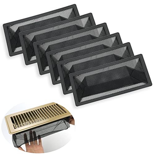 Image of Floor Register Trap, Air Vent Filter Mesh Catcher, Vent Screen Net Keeps Bugs, Coins, Pet Hair, Food Out (4 * 10''/ 6 Pack)