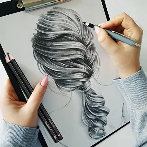 Misulove- Sketch Pencils For Drawing, 12 Pack, Graphite Pencils, Art Sketching Pencil Set(12B - 4H), Ideal For Drawing, Shading, Artistic Expression With A Variety Of Pencil Grades #TOP3