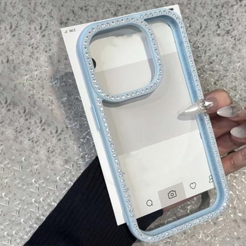 Coque iPhone 17 Pro Max Paillettes au quotidien : look chic bleu et antichoc pour vos sorties