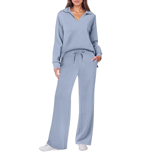ZGHQHCDRH Women's Sweatsuits 2 Piece Outfits Lounge Sets Long Sleeve