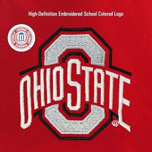 Image of JanSport NCAA Officially Licensed Backpack, Ohio State Buckeyes, Superbreak Plus with Padded 15'' Laptop Sleeve, Spacious Computer Bag for Men & Women, Durable Daypack with Bottle Pocket, Red Tape