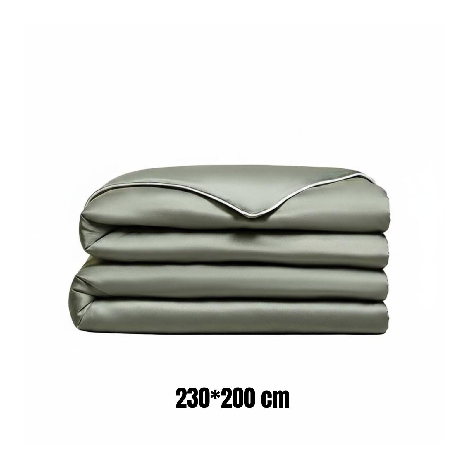 rockible Manta de Verano Cobija Fresca Edredón Ligero Transpirable Tela Fresca Que Regula la Temperatura y Reduce Lavado a, Verde Militar, 200 230cm