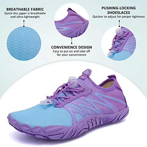 Image of ziitop Water Shoes for Men Women Beach Barefoot Swim Rock Climbing Pool Shoes Socks, Anti-Slip Breathable Quick Dry Lightweight Slip-on, Outdoor Sport Hiking Walking Boating Fishing Diving Surfing