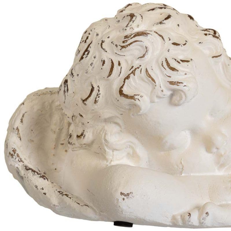 Statuette ange blanche magnésie pour sublimer les massifs de fleurs
