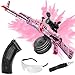 Large AKM-47 Gel Ball Blaster - 200FPS and Shoot Up to 100FT Gel Ball Blaster, Double Shooting Modes, Suitable for Adults, Pink