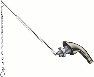 Joyrain Universal Front-Mount Toilet Replacement Kit, Toilet Flush Tank Rod with Stainless Steel Flapper Chain, Compatible with Most Front-Mount Toilets (Zinc Alloy(Brushed Nickel), 1-Pack)