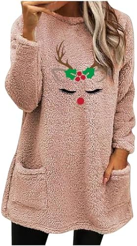 OCCOKO Sudadera Casual Doble difusa para Mujer, Forro Polar sintético suéteres Sudaderas Abrigo Prendas de Vestir Sudadera Mujer Capucha