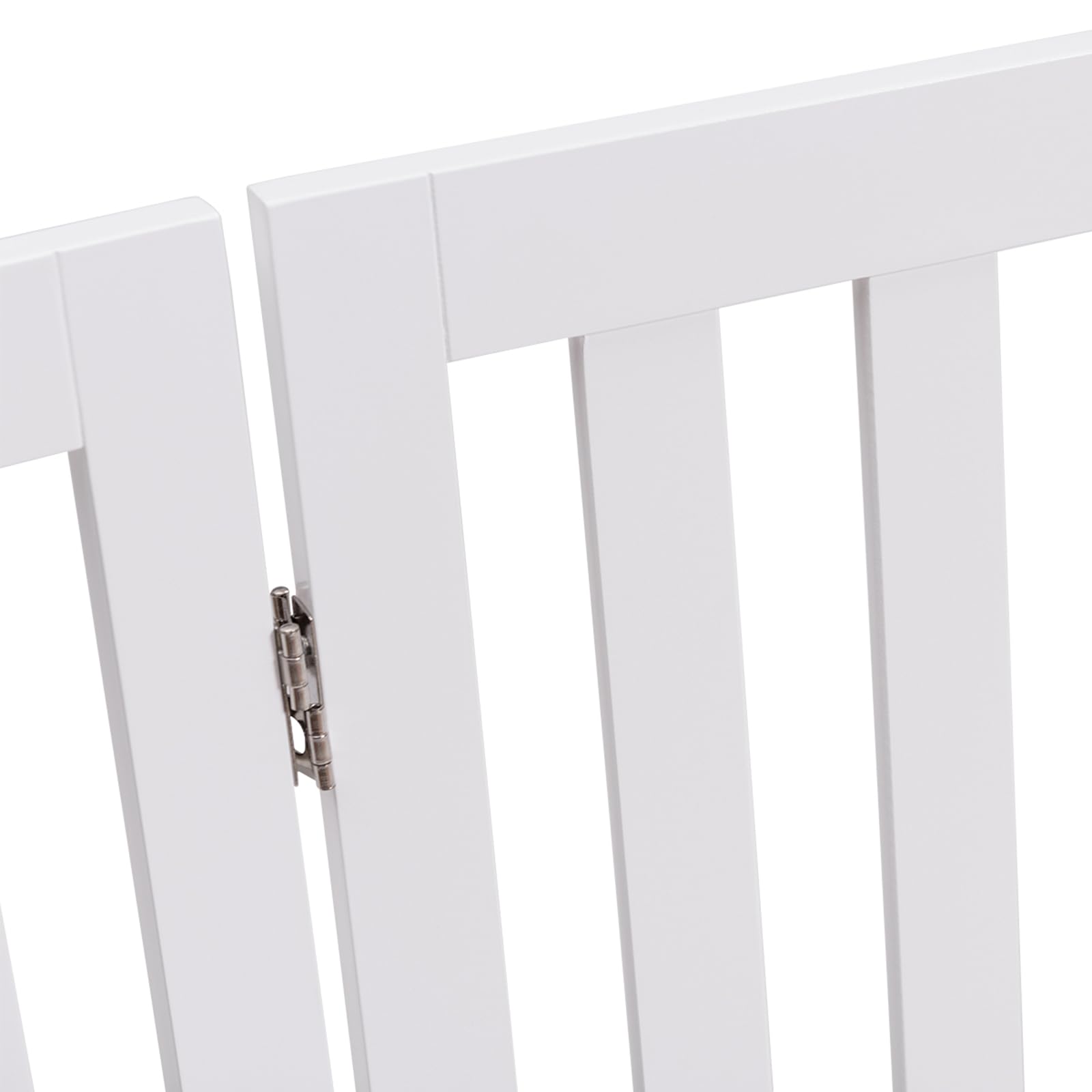 COSTWAY Cancelletto per Cani Pieghevole in Legno con 2 Ante, Ideale per Scale, Soggiorno e Cucina, 89 x 101 cm, Bianco