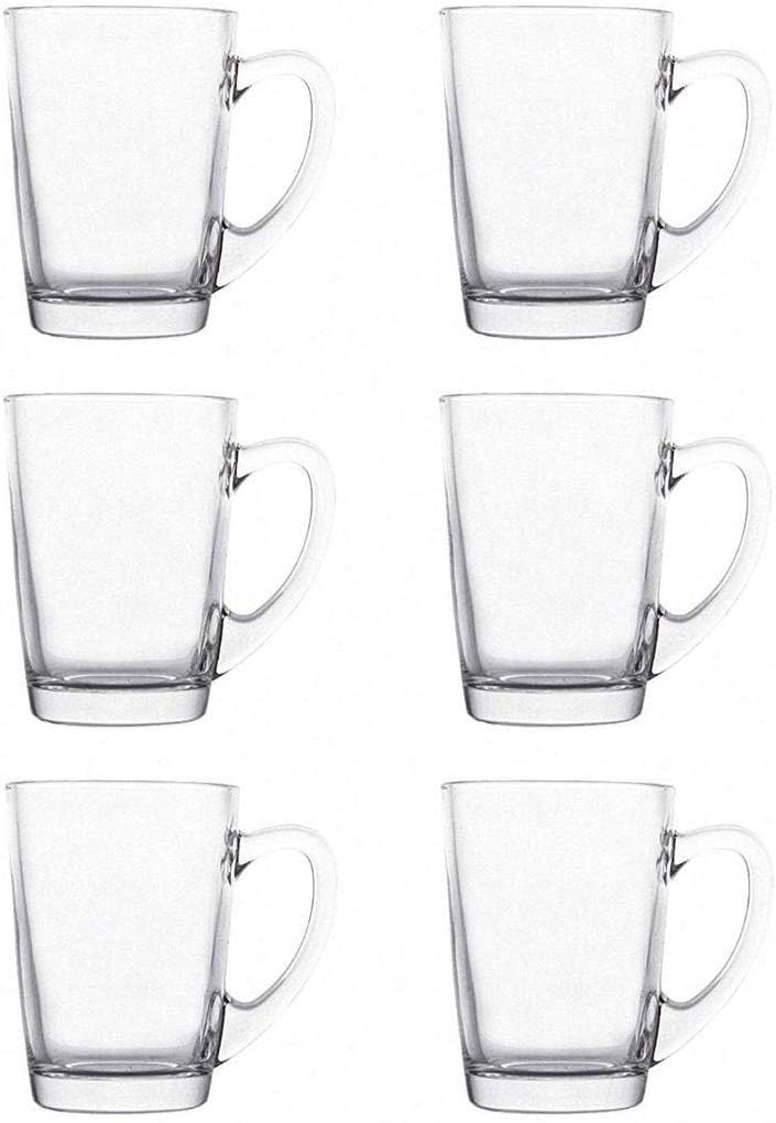 Home-Cart Glass Morning Tea and Coffee Mug, 200Ml, Set of 6 2